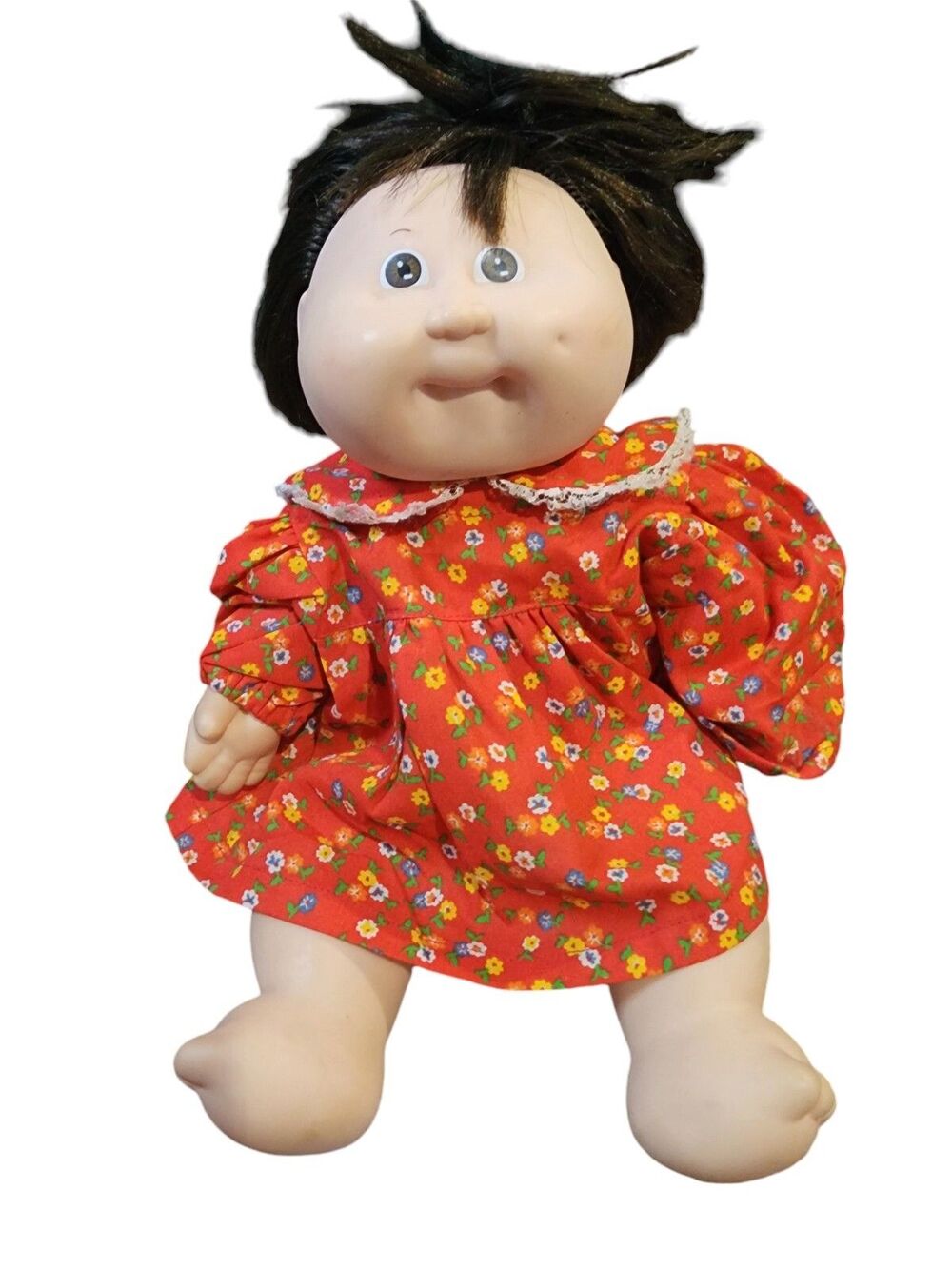 Coleco 1982 Cabbage Patch Plastic KIDS Hard Body Brown Eyes Brown Hair Vintage